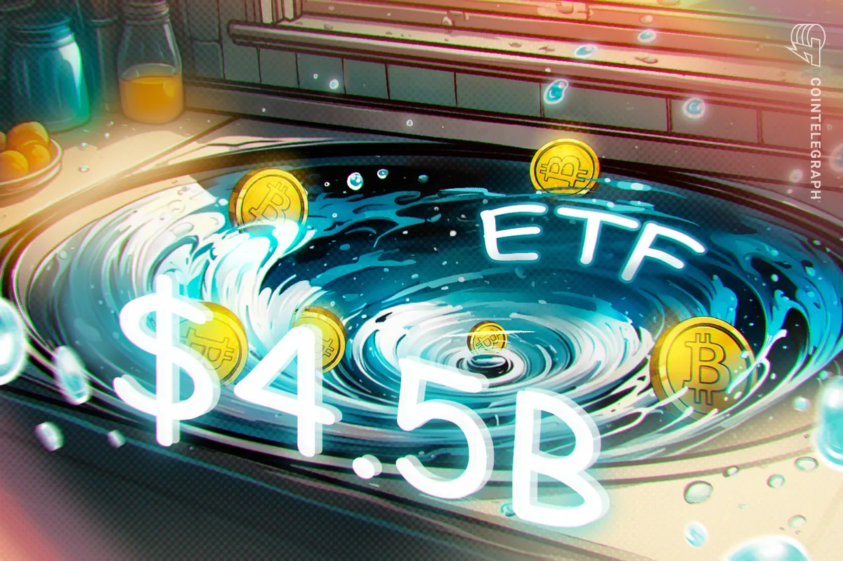 Los ETF de Bitcoin en EE. UU. registran salidas récord de 4.500 millones de dólares en junio