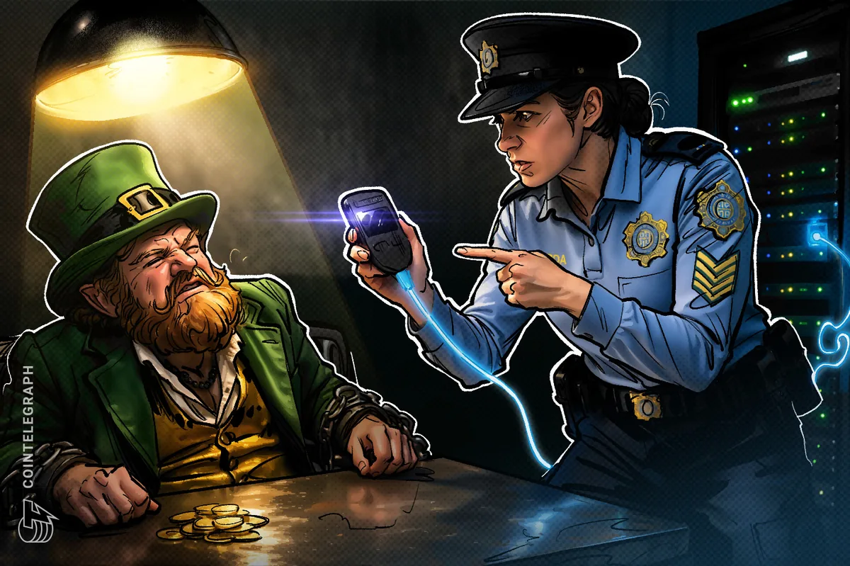 Autoridades irlandesas incautan otros 500 Bitcoin y elevan a 1.500 BTC el total de 2026